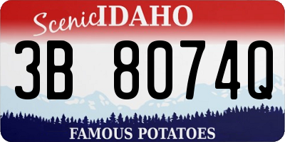 ID license plate 3B8074Q