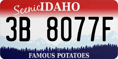 ID license plate 3B8077F