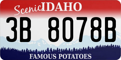 ID license plate 3B8078B
