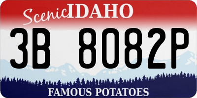 ID license plate 3B8082P