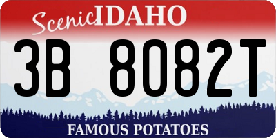 ID license plate 3B8082T