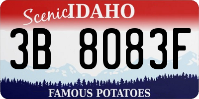 ID license plate 3B8083F