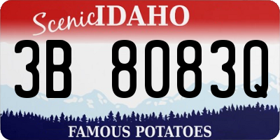 ID license plate 3B8083Q