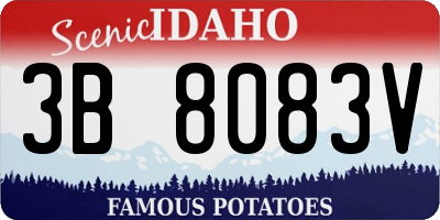 ID license plate 3B8083V