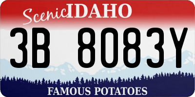 ID license plate 3B8083Y