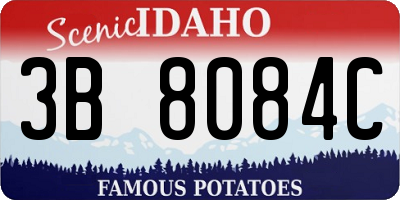 ID license plate 3B8084C