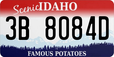 ID license plate 3B8084D