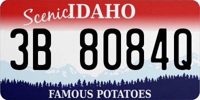 ID license plate 3B8084Q