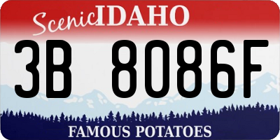 ID license plate 3B8086F