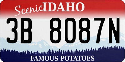 ID license plate 3B8087N
