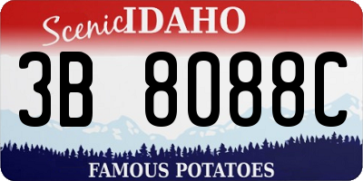 ID license plate 3B8088C