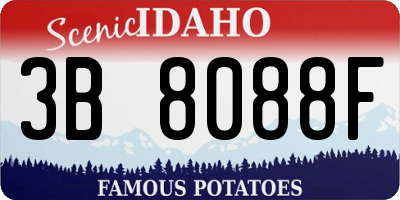 ID license plate 3B8088F