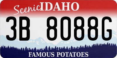 ID license plate 3B8088G