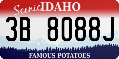 ID license plate 3B8088J