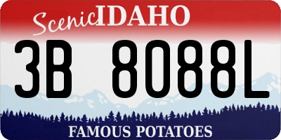 ID license plate 3B8088L