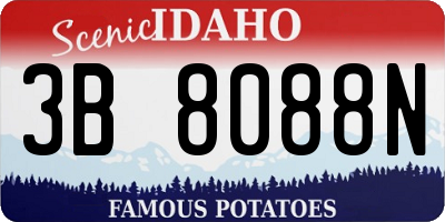 ID license plate 3B8088N