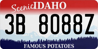 ID license plate 3B8088Z