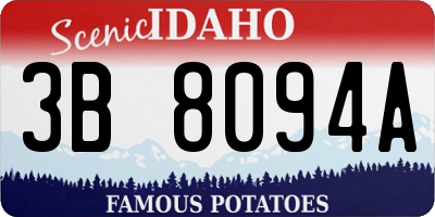 ID license plate 3B8094A
