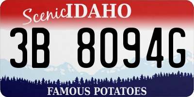 ID license plate 3B8094G