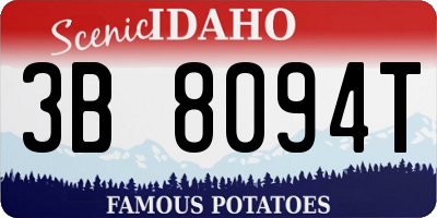 ID license plate 3B8094T