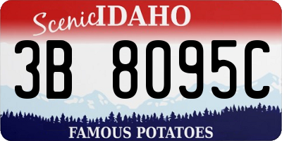 ID license plate 3B8095C