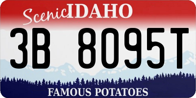 ID license plate 3B8095T