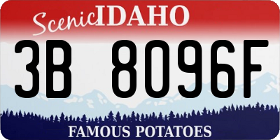 ID license plate 3B8096F