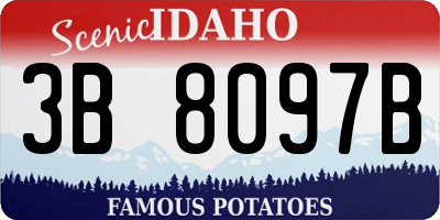 ID license plate 3B8097B
