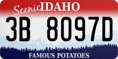 ID license plate 3B8097D