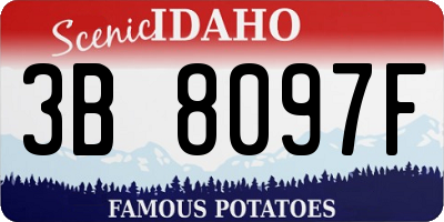 ID license plate 3B8097F