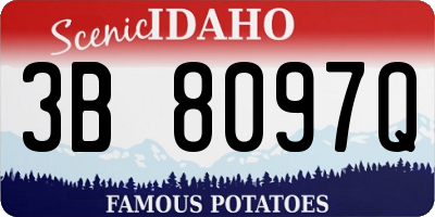 ID license plate 3B8097Q