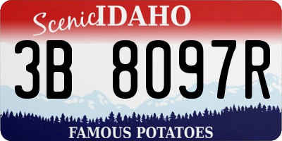 ID license plate 3B8097R