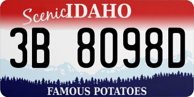 ID license plate 3B8098D