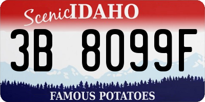 ID license plate 3B8099F