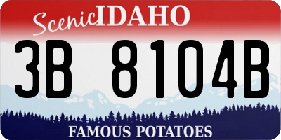 ID license plate 3B8104B