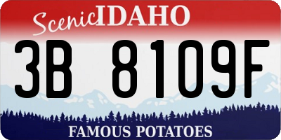 ID license plate 3B8109F