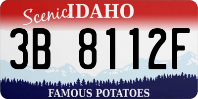 ID license plate 3B8112F