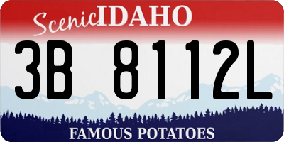 ID license plate 3B8112L