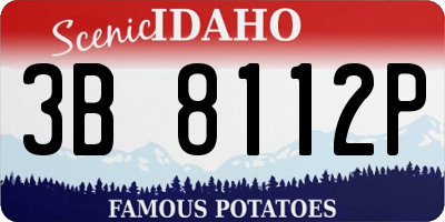 ID license plate 3B8112P
