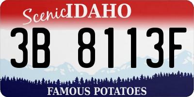 ID license plate 3B8113F