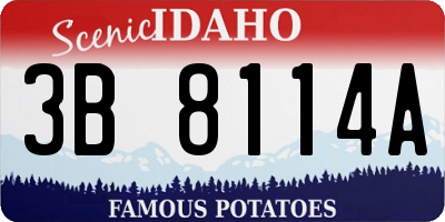 ID license plate 3B8114A