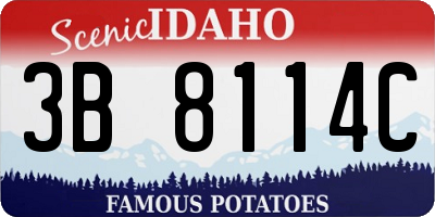 ID license plate 3B8114C