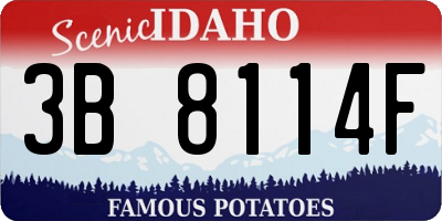 ID license plate 3B8114F