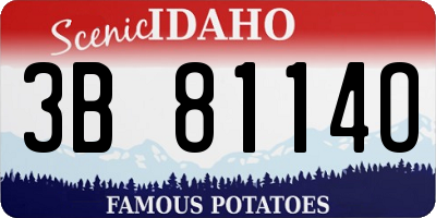 ID license plate 3B8114O