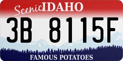 ID license plate 3B8115F