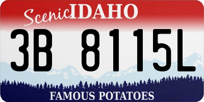 ID license plate 3B8115L