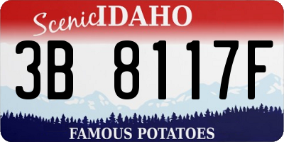 ID license plate 3B8117F
