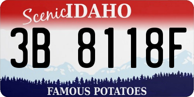 ID license plate 3B8118F