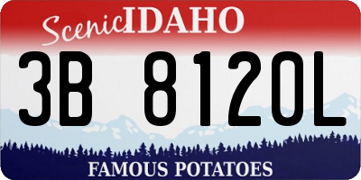 ID license plate 3B8120L