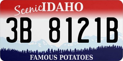 ID license plate 3B8121B
